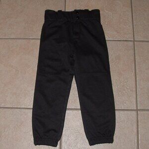 LIKE NEW Unisex Youth Child Sz Small Black Athletic Baseball Softball Pants